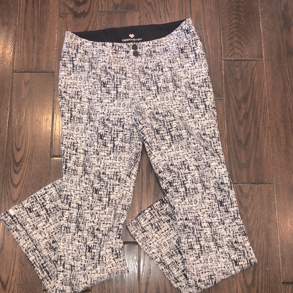 Obermeyer black and white printed bond ski pants size 10 - Picture 8 of 13